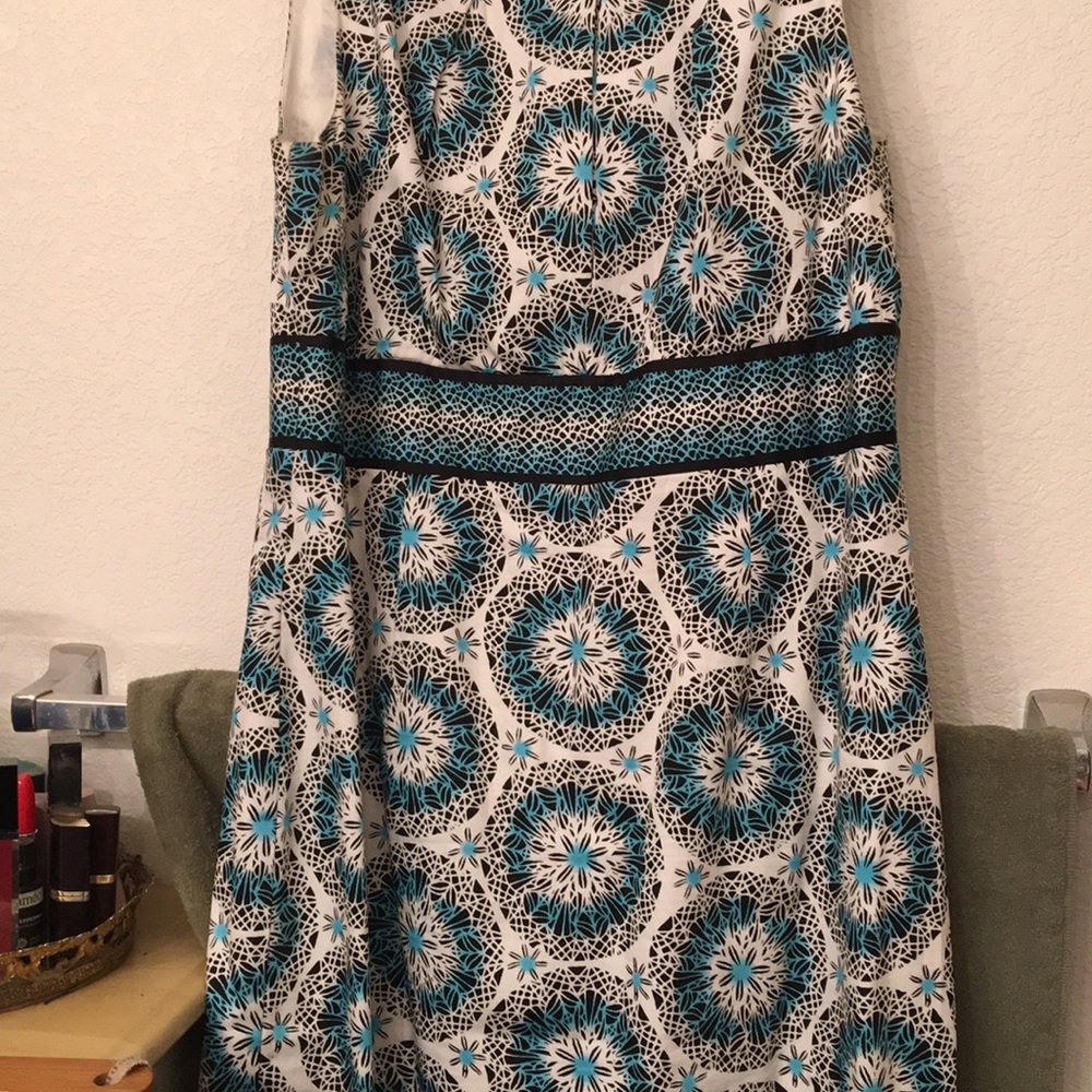 Dress-blue, White, and black